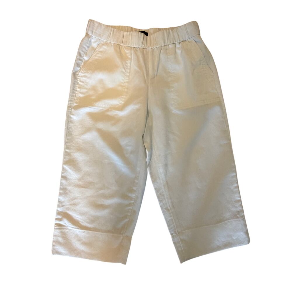 Talbots Pedal Pusher Capri Pants in Summer White Linen, Women's Size SP